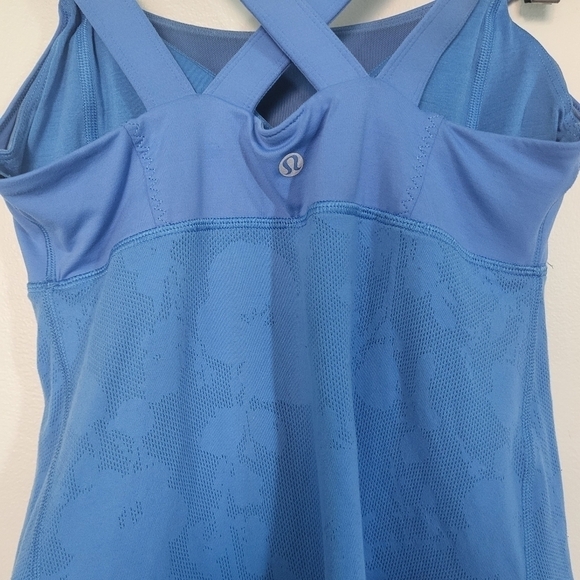 Lululemon Chaturanga Strappy Workout Top Blue Size 6 - Picture 9 of 14